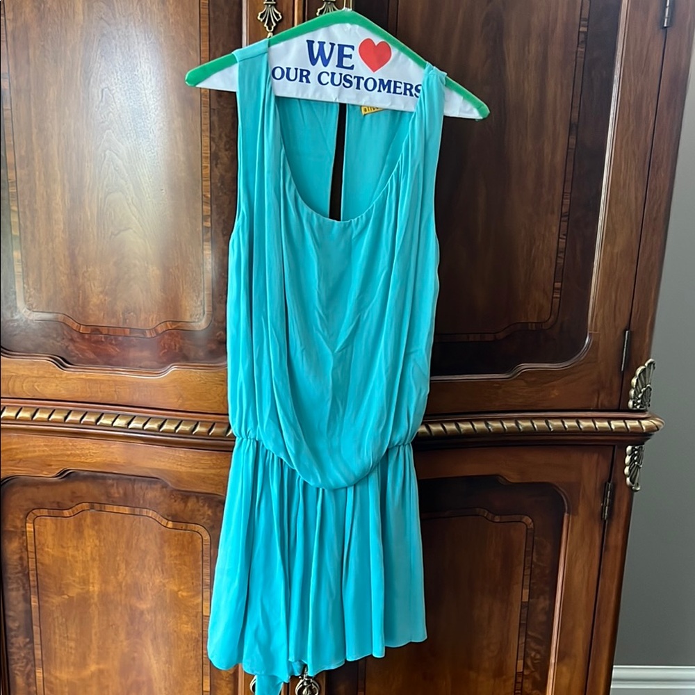 Alice + Olivia Turquoise Mini Dress